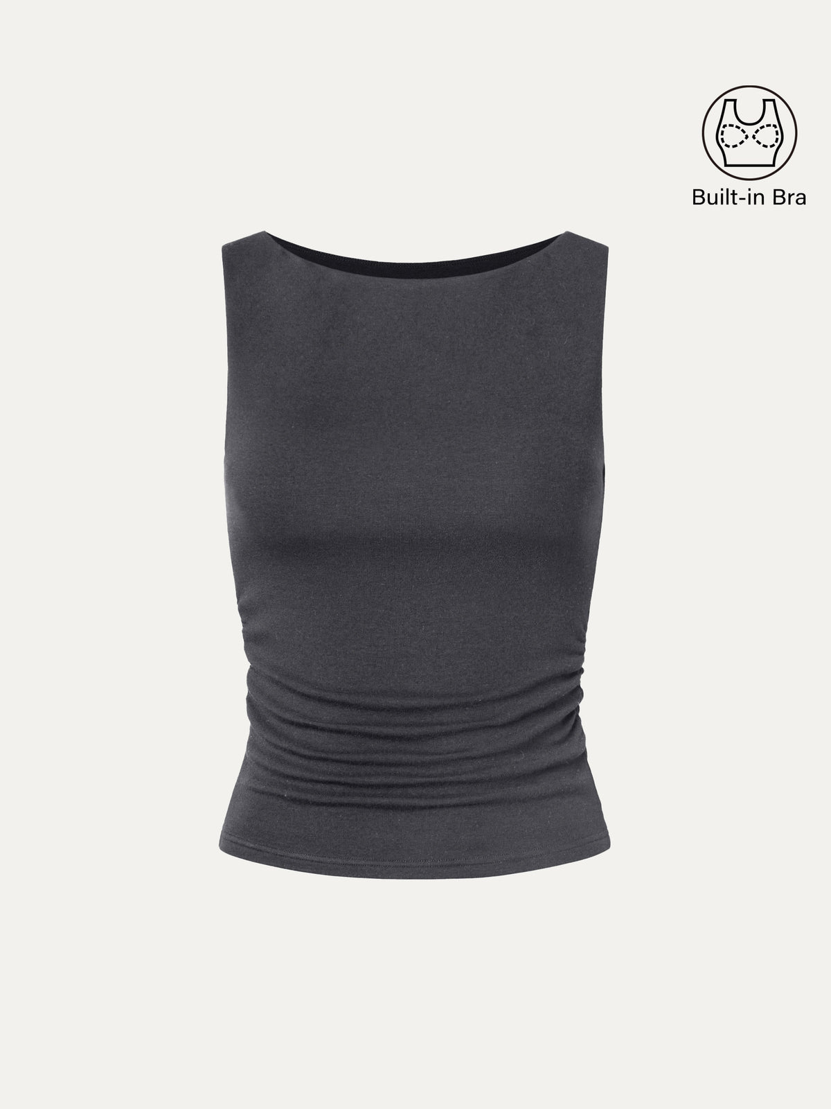 LiteWarm Boat Neck Built-In Bra Tank Top — original photo 19