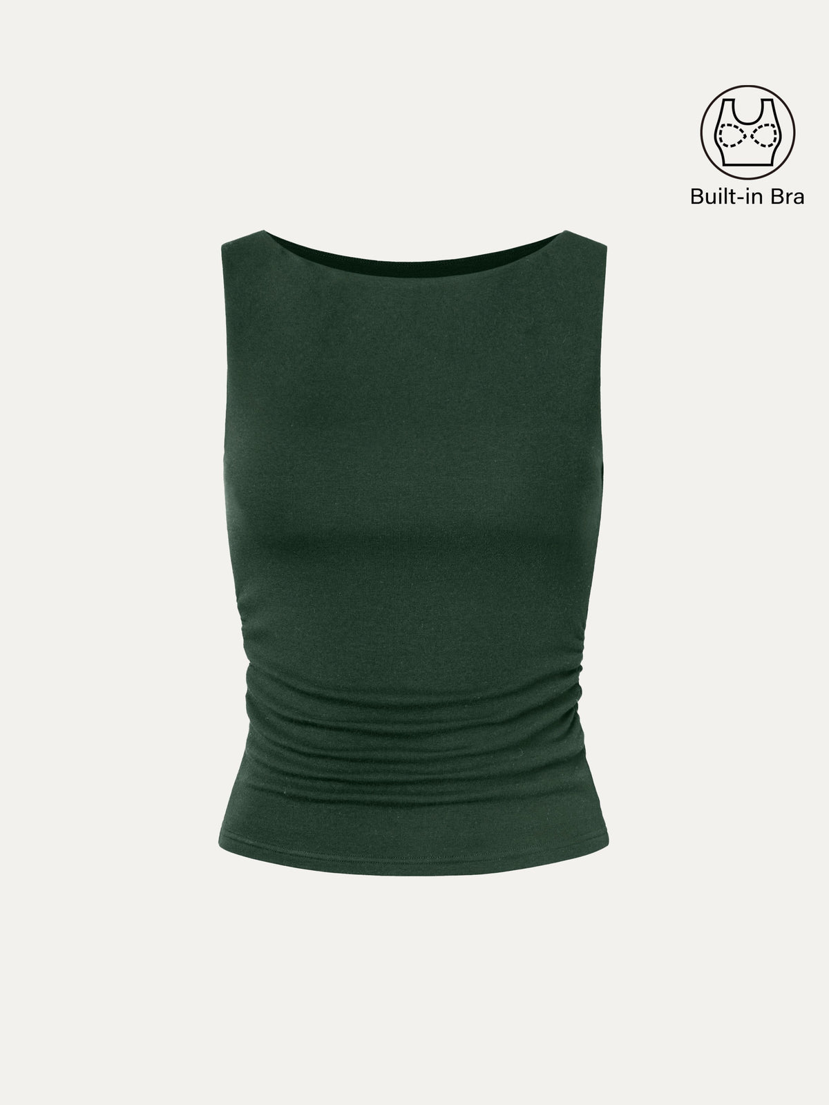 LiteWarm Boat Neck Built-In Bra Tank Top — original photo 17