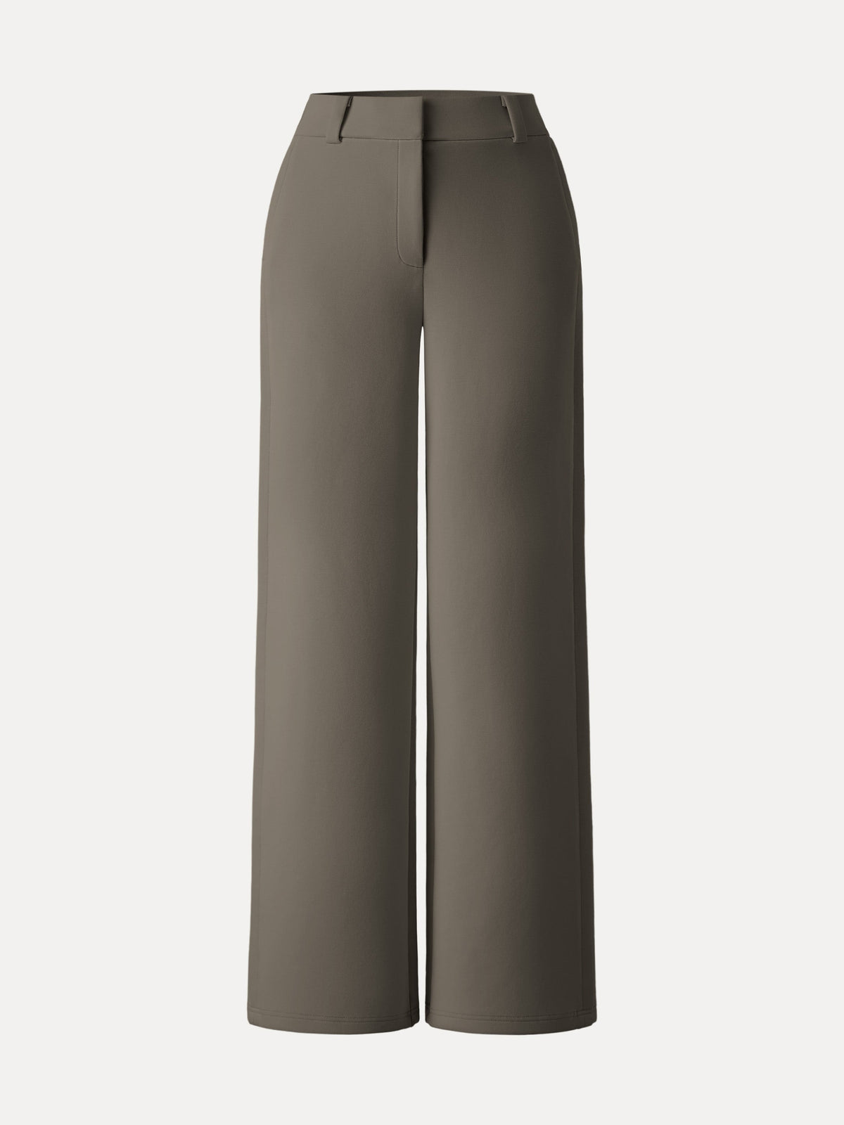 Stretchy Mid Rise Fly-Front Wide Leg Trouser — original photo 13