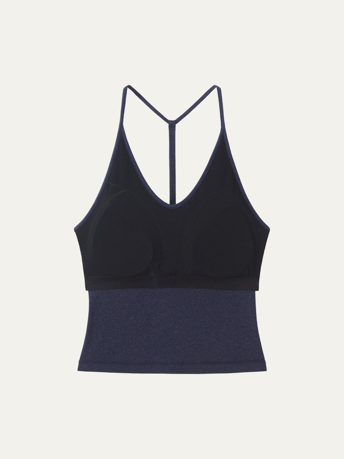 Soft Linen Luxe V-neck T-back Airy Built-In Bra Tank — original photo 6