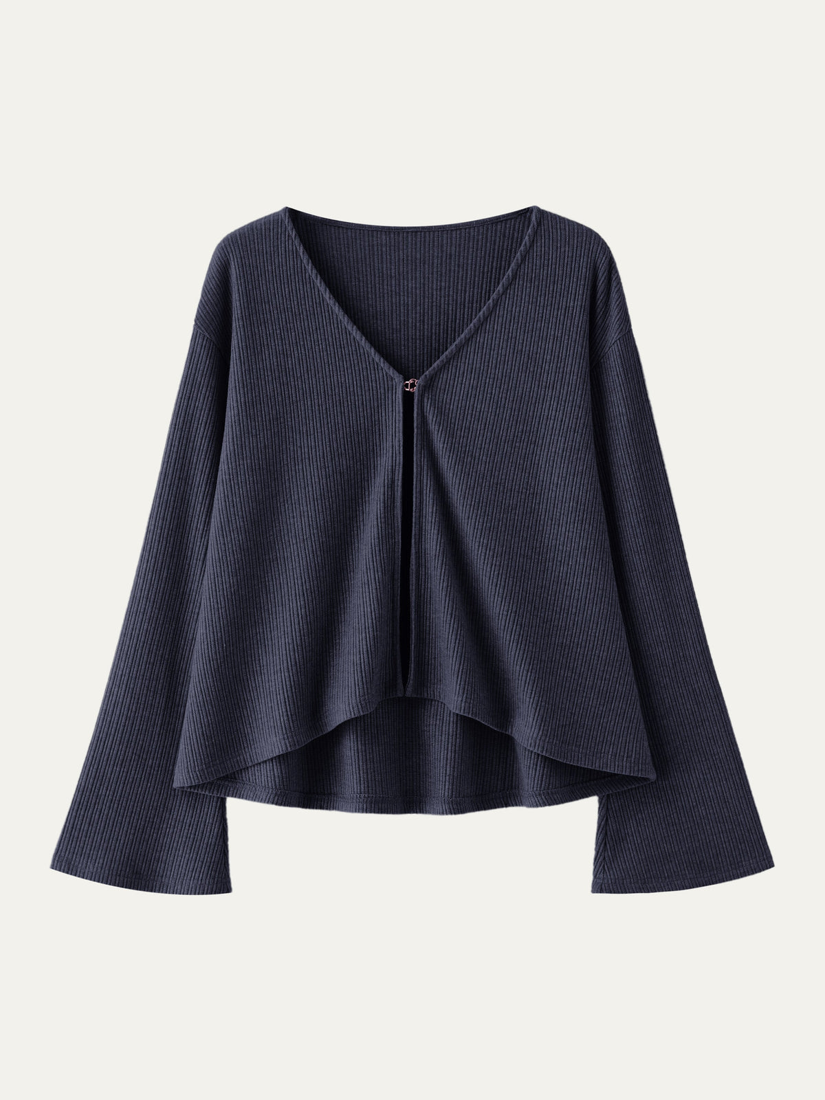 V Neck Flare Long Sleeve Cardigan — original photo 13