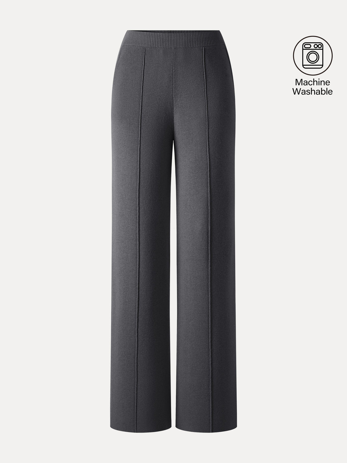 Merino Blend High-Rise Pintuck Wide-Leg Pants with Pockets — original photo 9
