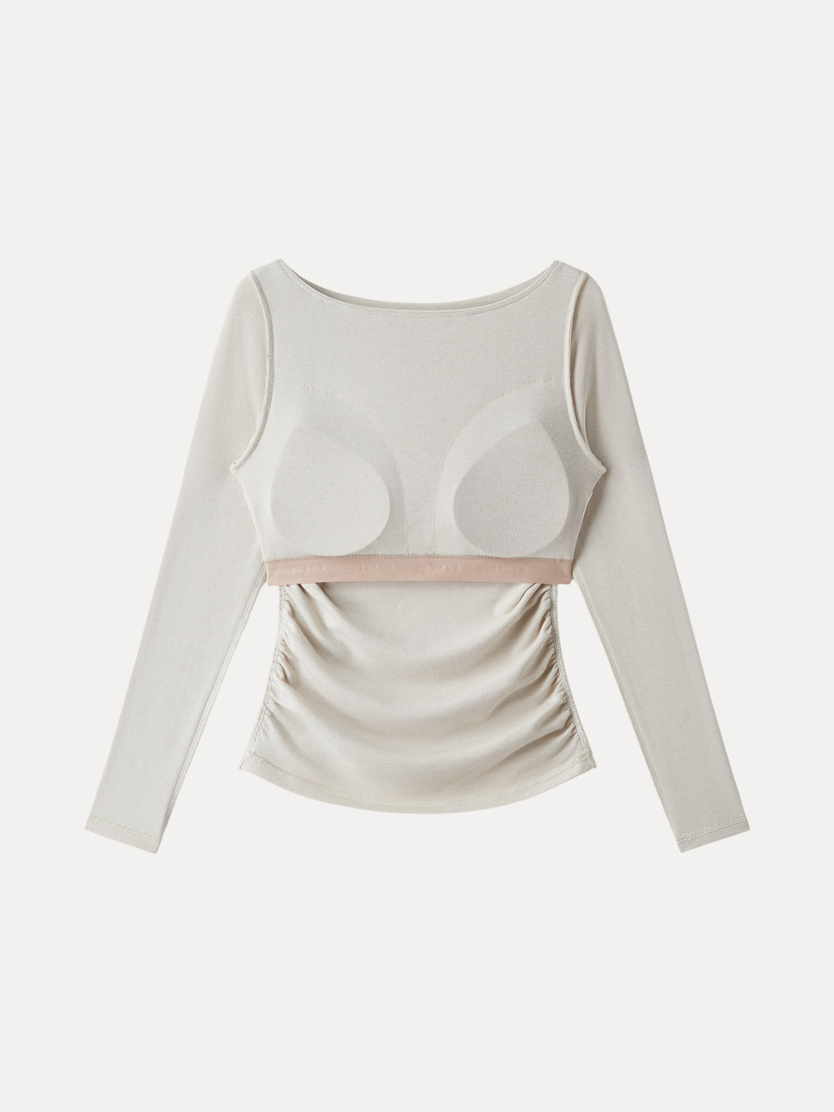 LiteWarm Boatneck Ruched Built-In Bra Top — original photo 6