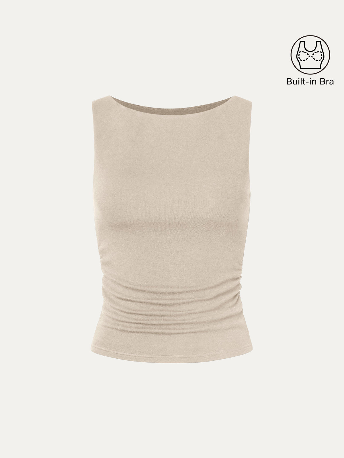 LiteWarm Boat Neck Built-In Bra Tank Top — original photo 16