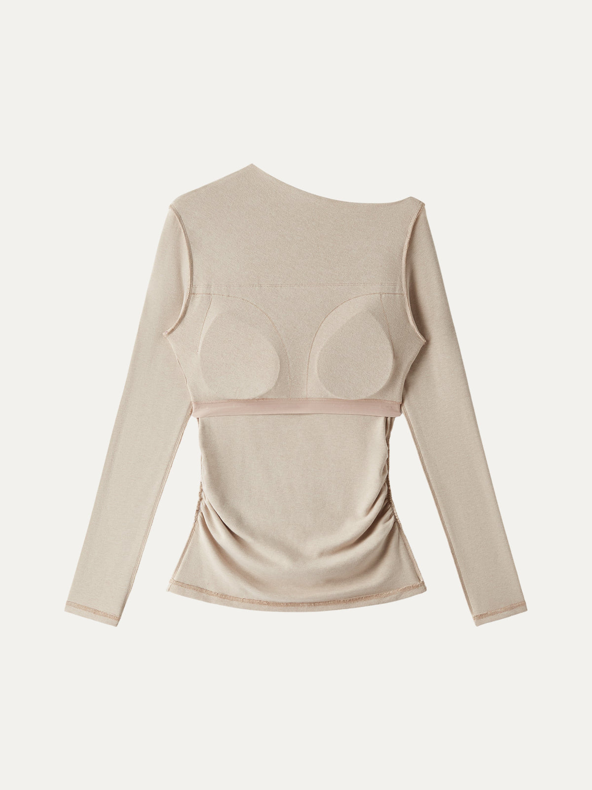 LiteWarm Slanted Mockneck Ruched Built-In Bra Top — original photo 6