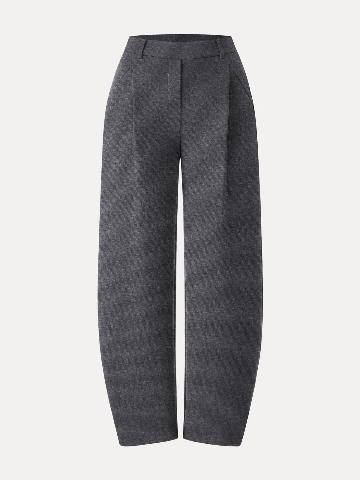 Cozy Knit Mid Rise Barrel Leg Pull-on Pants — original photo 14