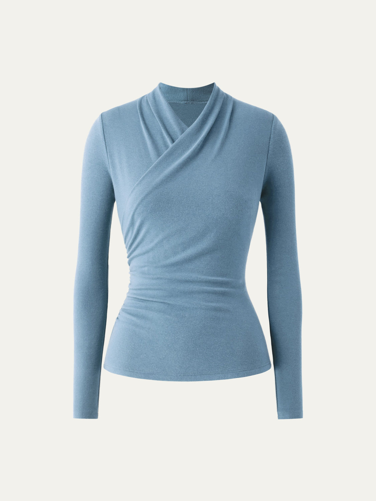 LiteWarm Surplice Long Sleeve Ruched Top — original photo 14