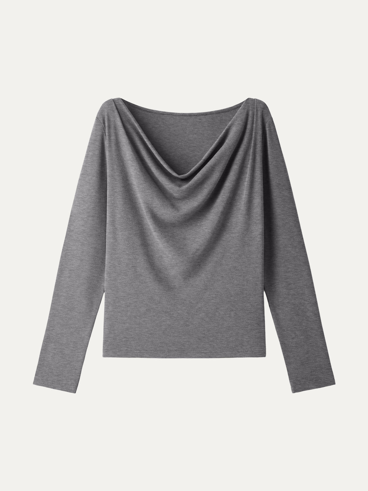 LiteWarm Cowl Neck Long Sleeve Draped Top — original photo 11