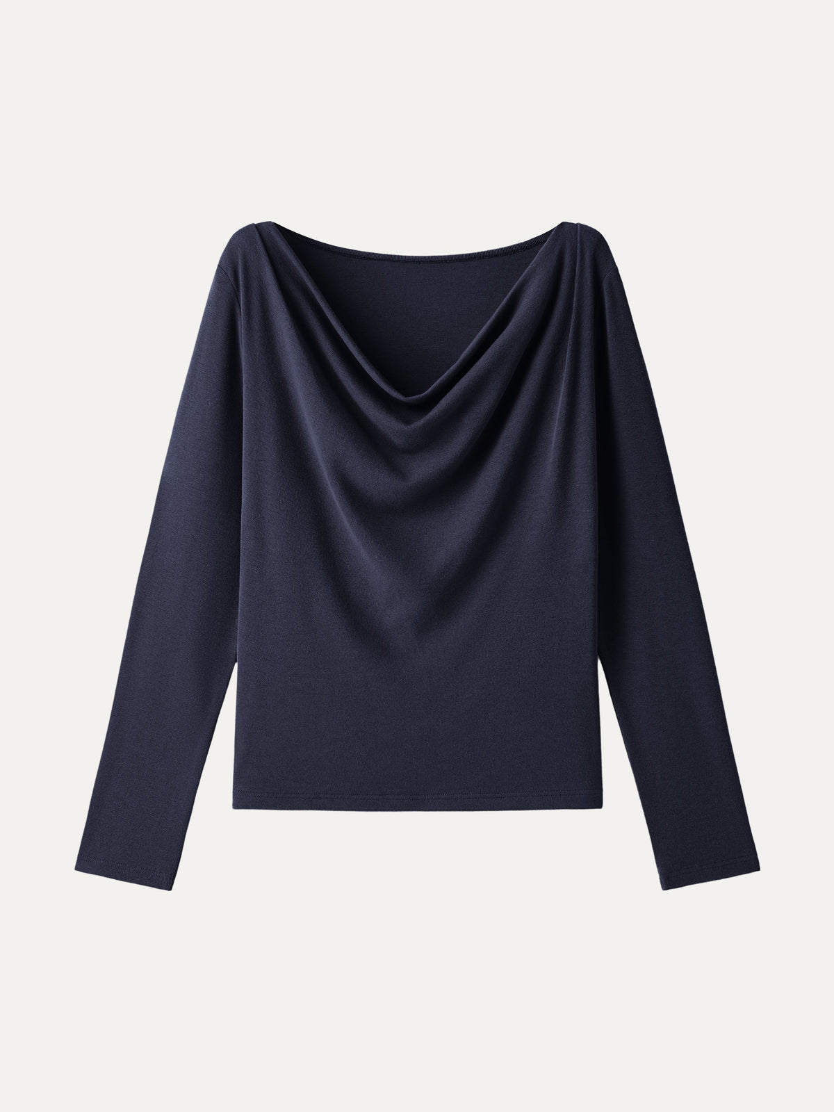 LiteWarm Cowl Neck Long Sleeve Draped Top — original photo 13