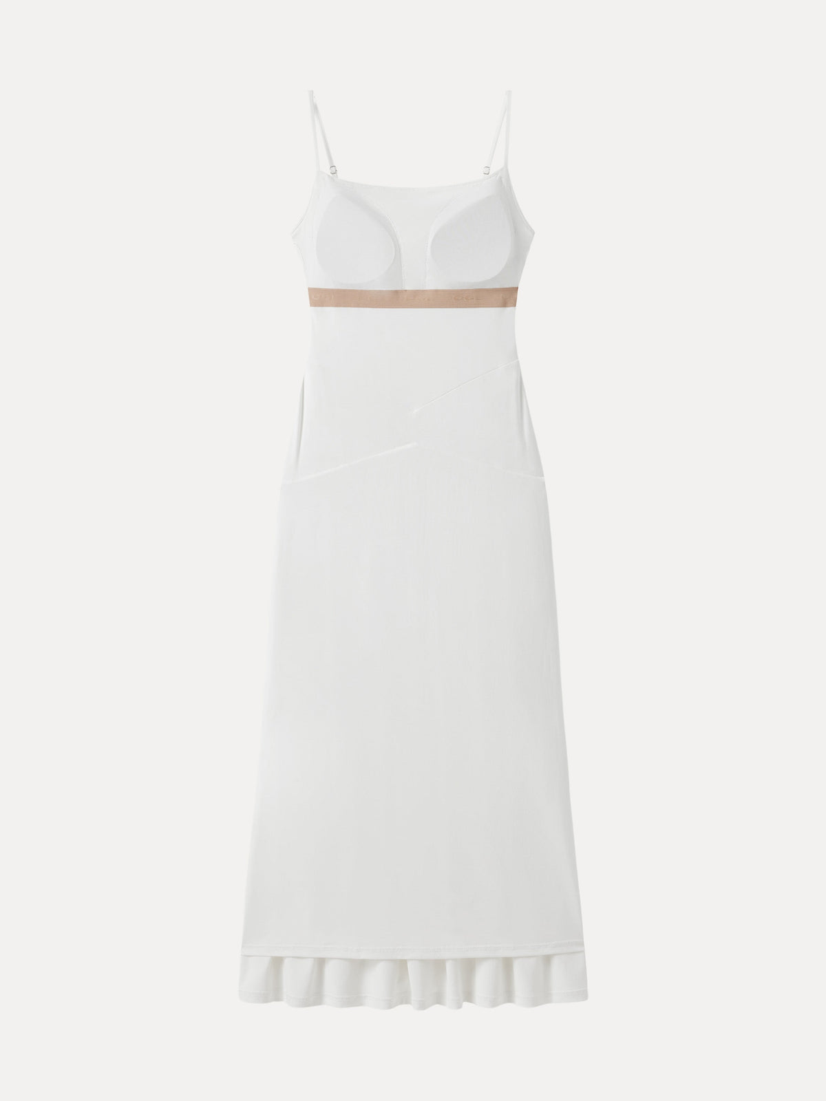 Not-See-Thru Spaghetti Gathered Maxi Built-In Bra Dress — original photo 5
