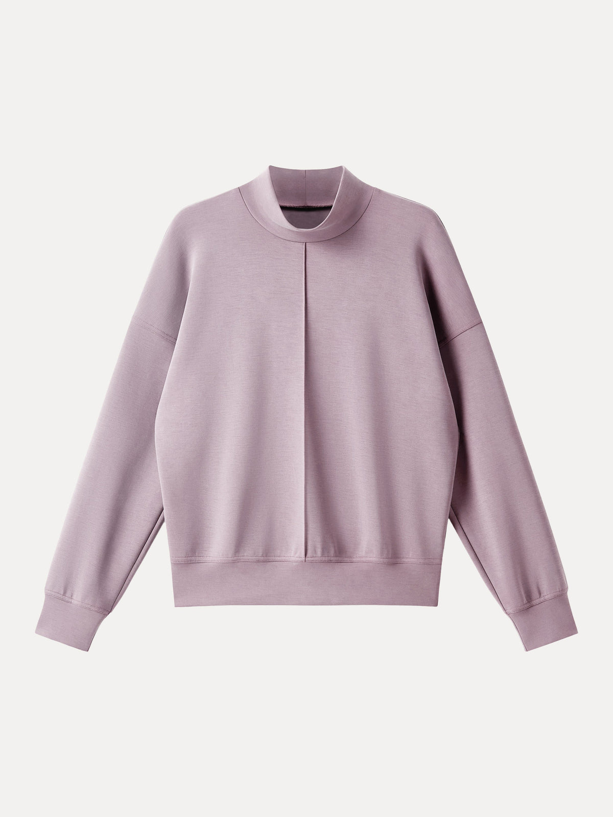Modal Spacer Mockneck Long Sleeve Pullover Shirt — original photo 12