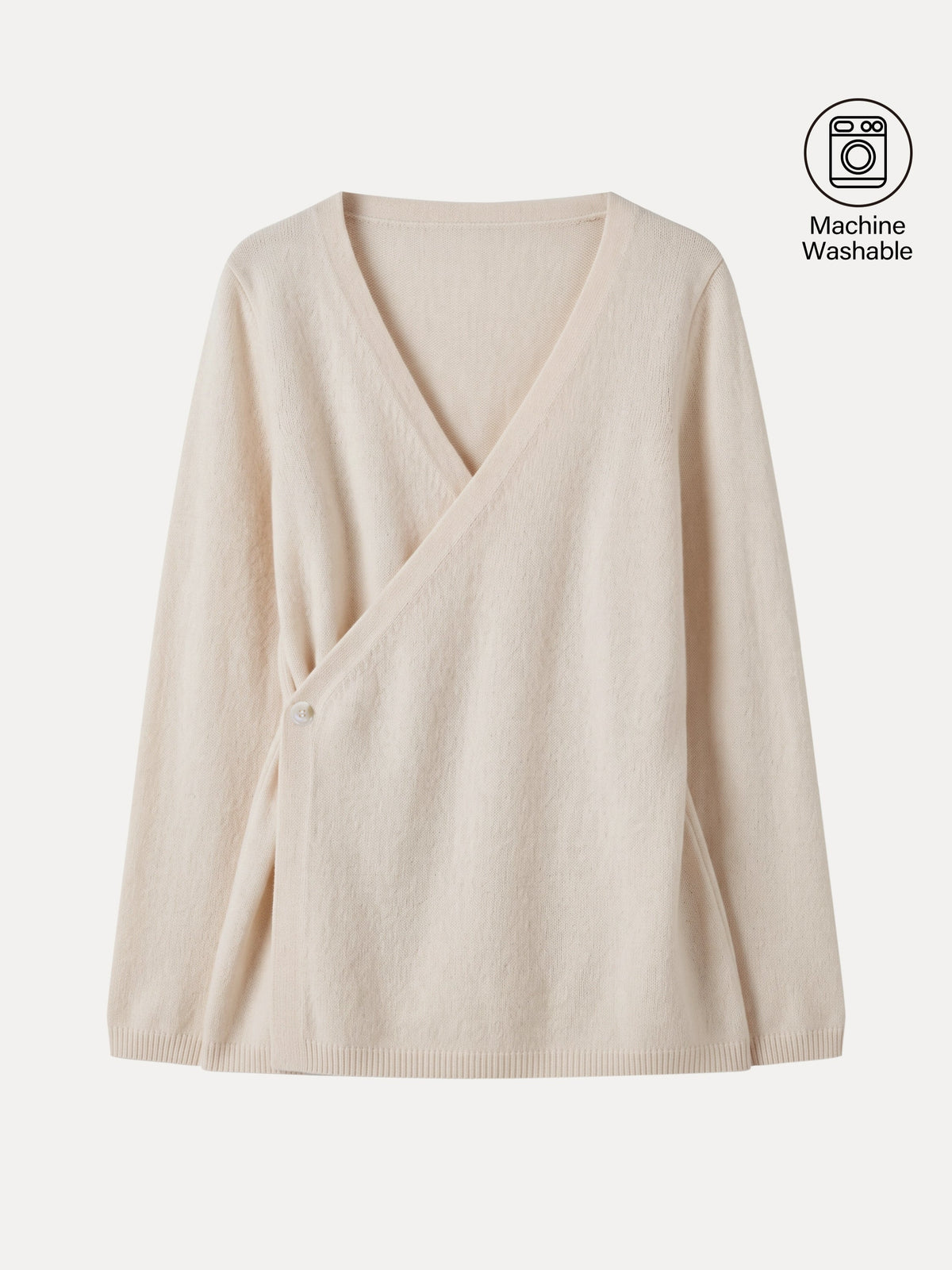 Merino-Blend V-Neck Long Sleeve Wrap Sweater — original photo 6