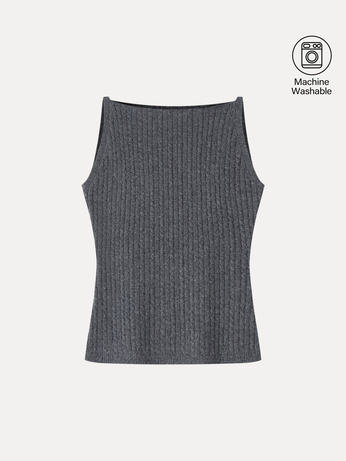 Merino-Blend Sleeveless Cable-Knit Sweater Tank — original photo 5