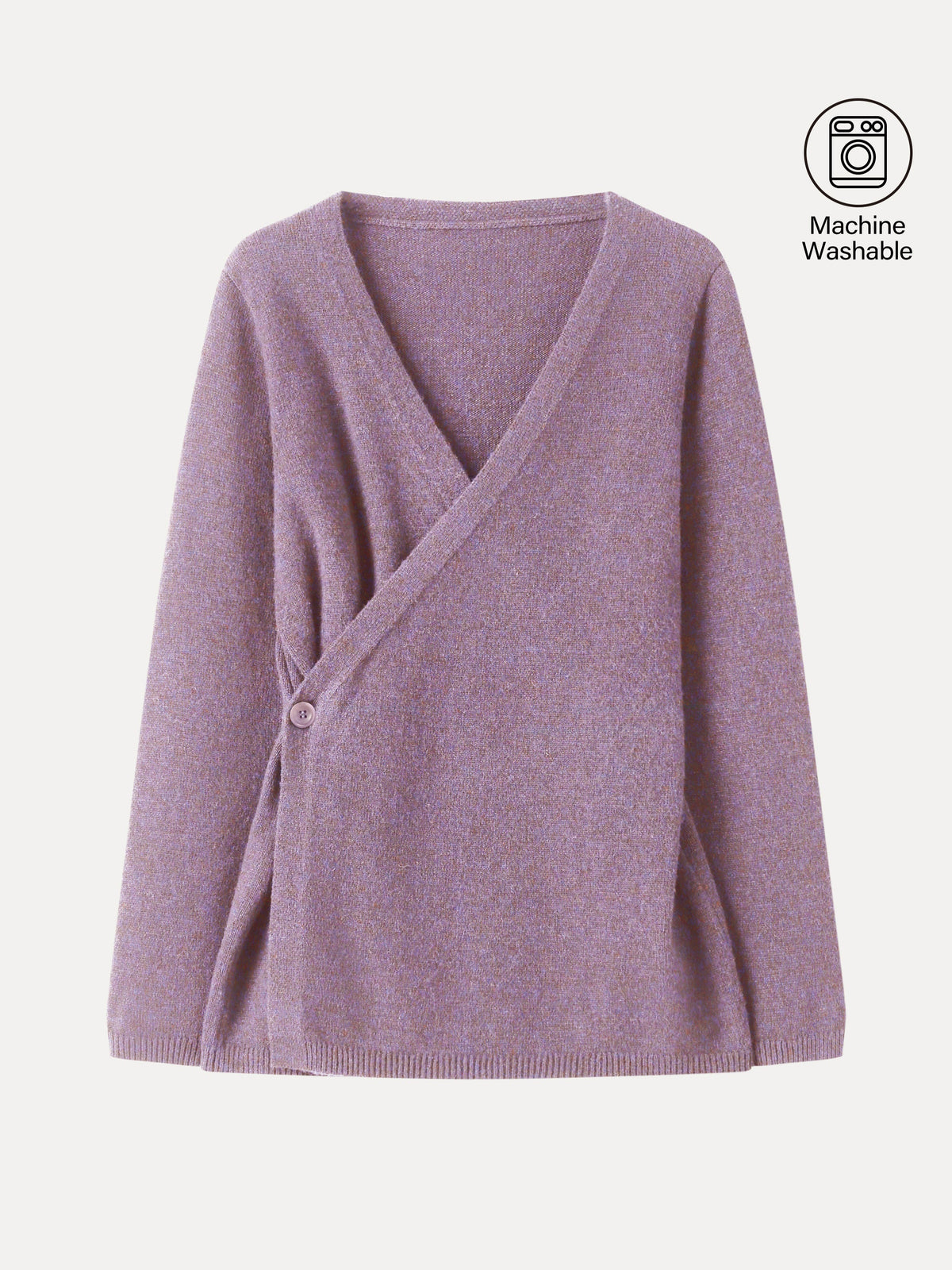 Merino-Blend V-Neck Long Sleeve Wrap Sweater — original photo 7