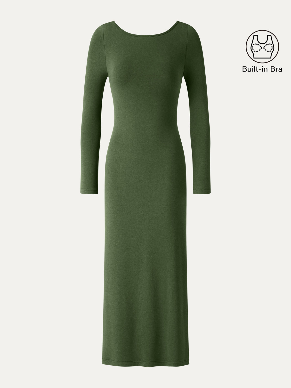 ProWarm Boatneck Open-Back Midi Built-In Bra Dress — original photo 11