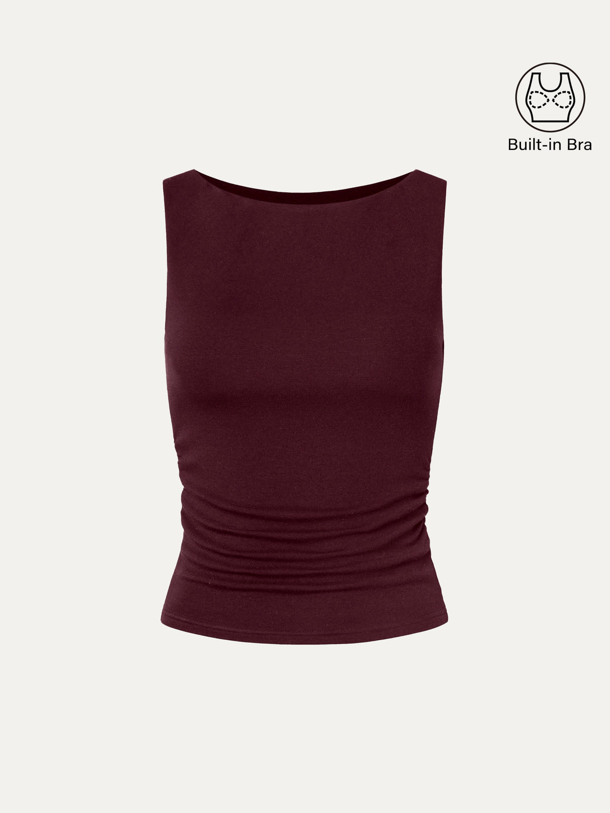 LiteWarm Boat Neck Built-In Bra Tank Top — original photo 8