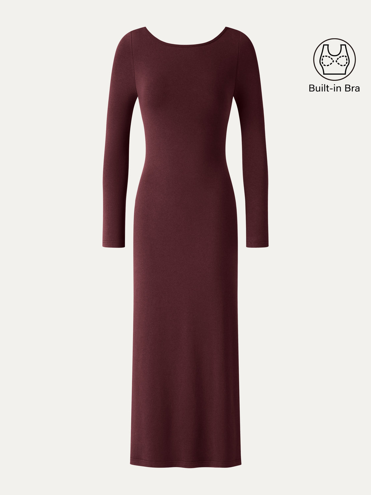 ProWarm Boatneck Open-Back Midi Built-In Bra Dress — original photo 10
