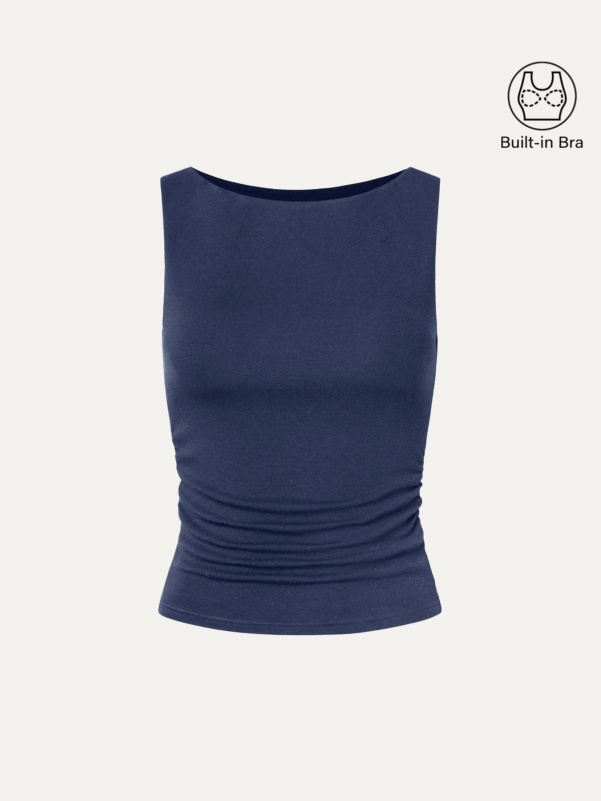 LiteWarm Boat Neck Built-In Bra Tank Top — original photo 10