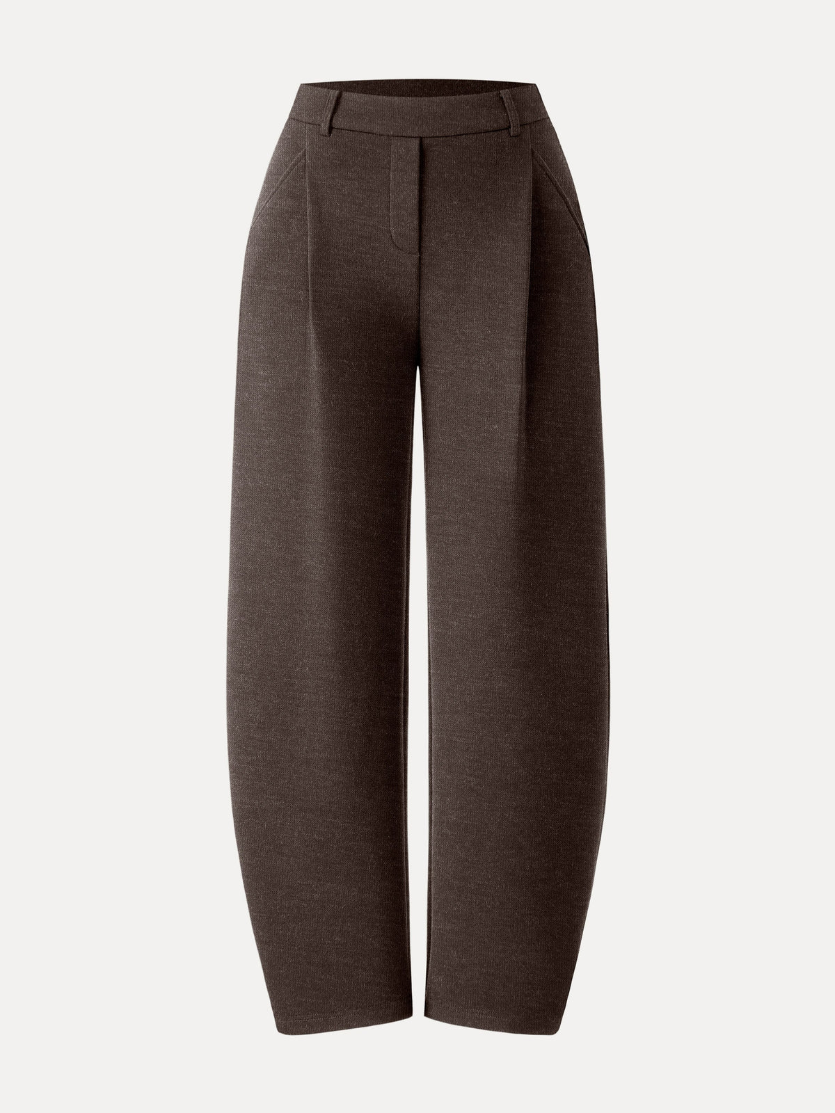 Cozy Knit Mid Rise Barrel Leg Pull-on Pants — original photo 7