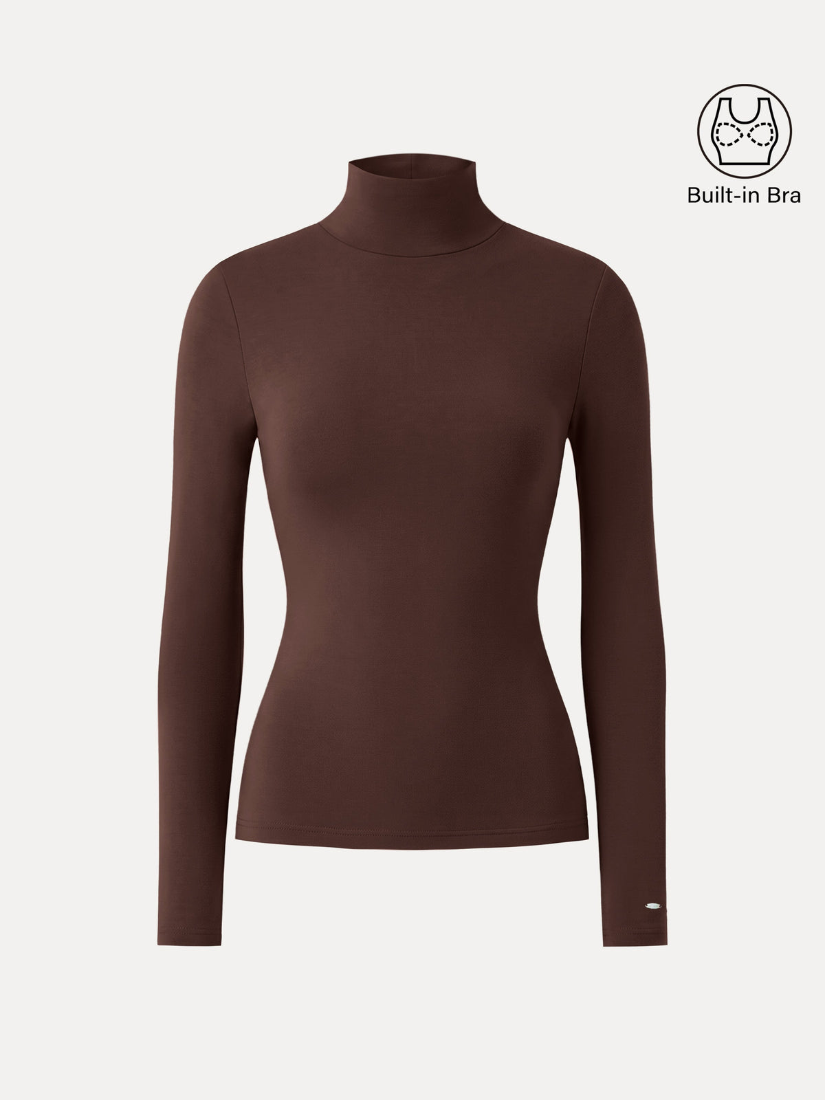 MaxWarm Turtleneck Long Sleeve Built-In Bra Top — original photo 14