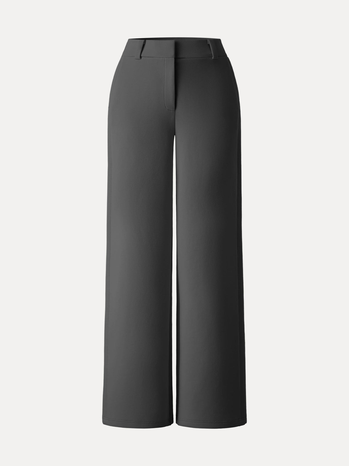 Stretchy Mid Rise Fly-Front Wide Leg Trouser — original photo 12