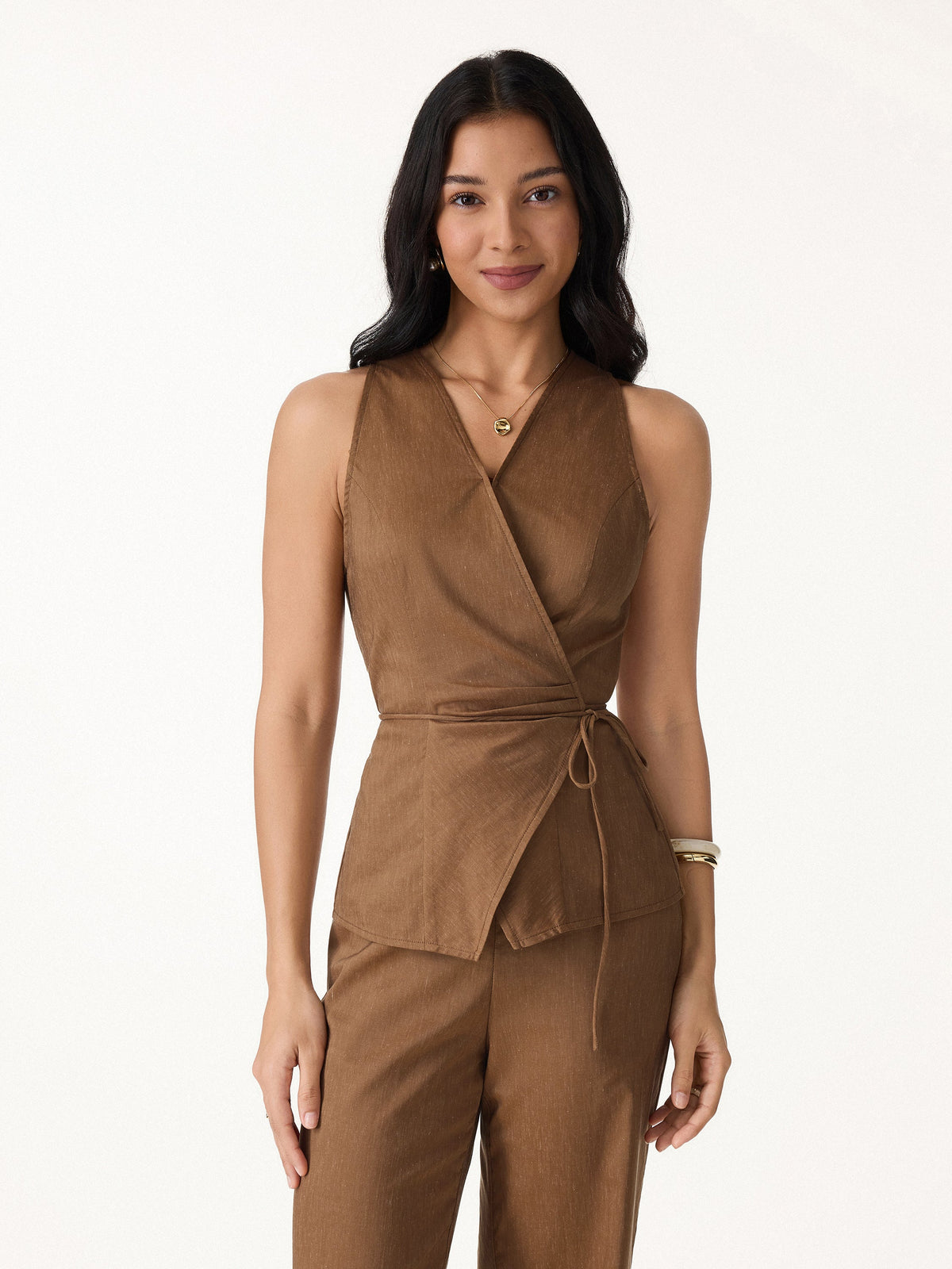 Wrap Top with Self-Tie — original photo 8