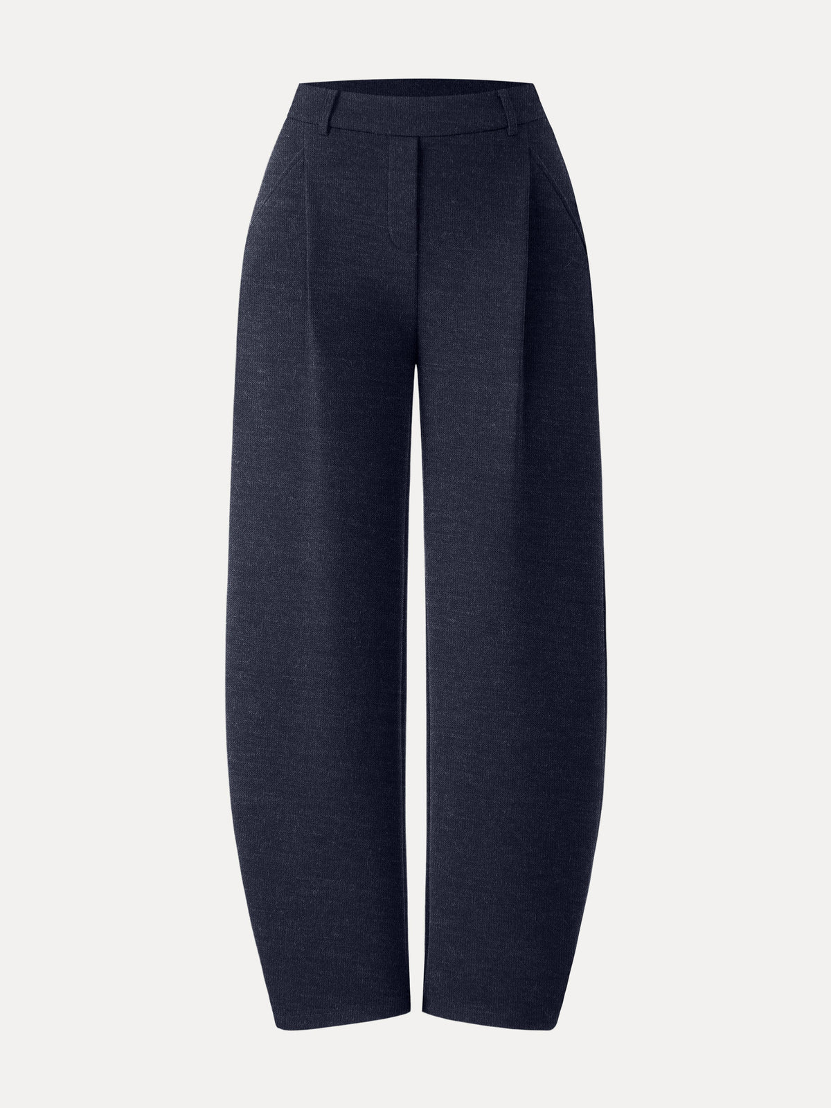 Cozy Knit Mid Rise Barrel Leg Pull-on Pants — original photo 17