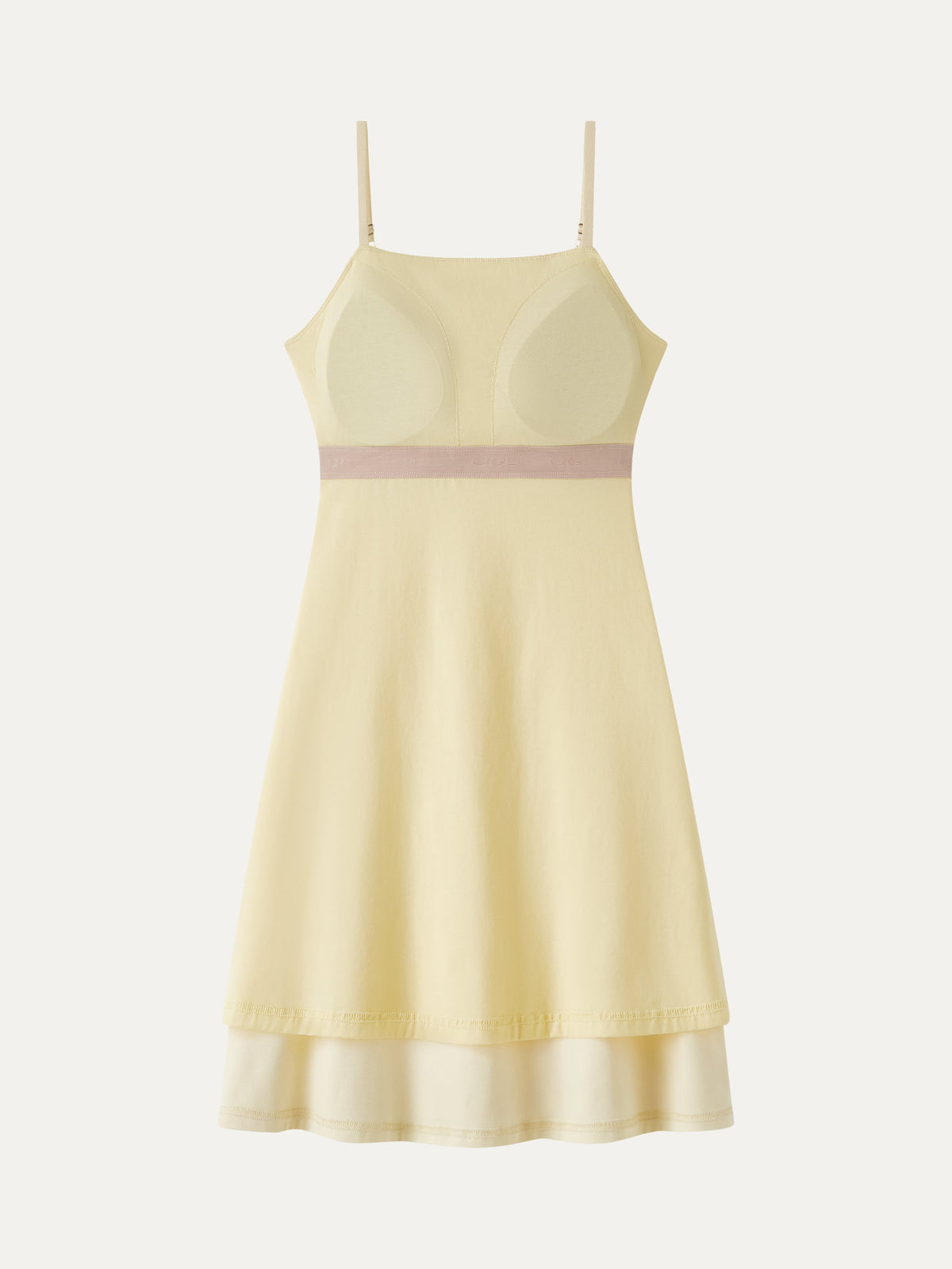 Matte Smooth Square Neck Ruched Spaghetti Mini Built-In Bra Dress — original photo 5