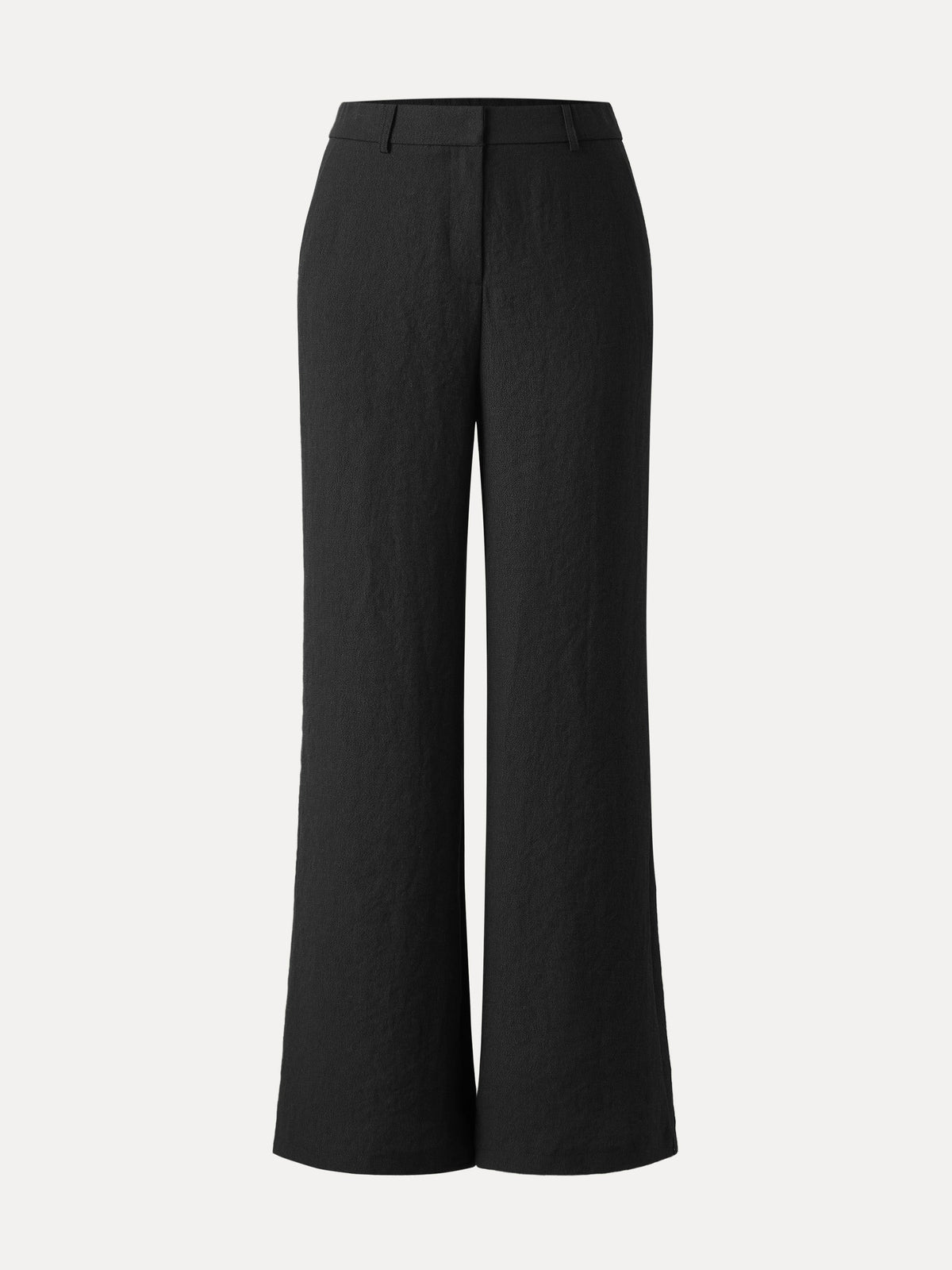 European Linen-Like Mid Rise Flared Pant with Pockets — original photo 7