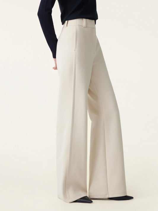 Stretchy Mid Rise Fly-Front Wide Leg Trouser — original photo 1