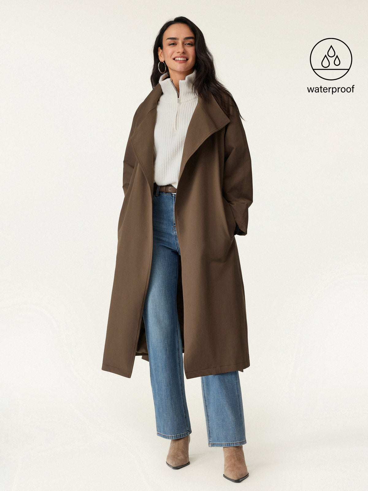 Waterproof Belted Trench Coat — original photo 1