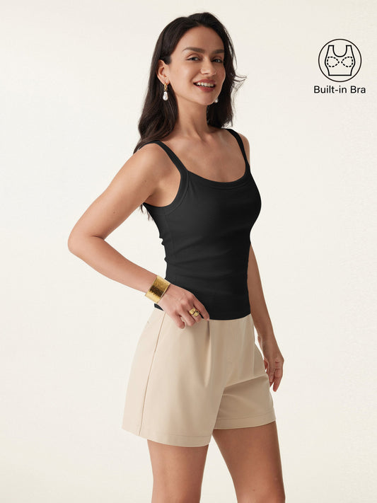 Everyday Cotton Low Back New Airy Built-In Bra Tank — original photo 1