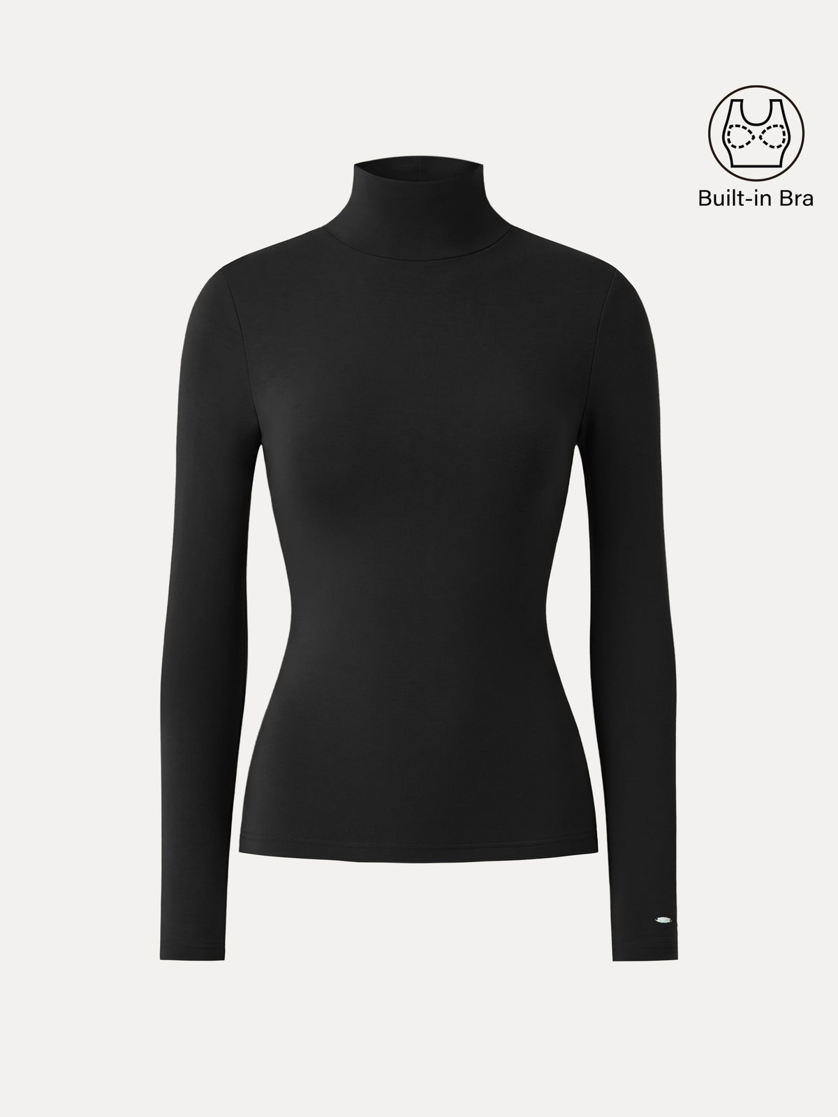 MaxWarm Turtleneck Long Sleeve Built-In Bra Top — original photo 17