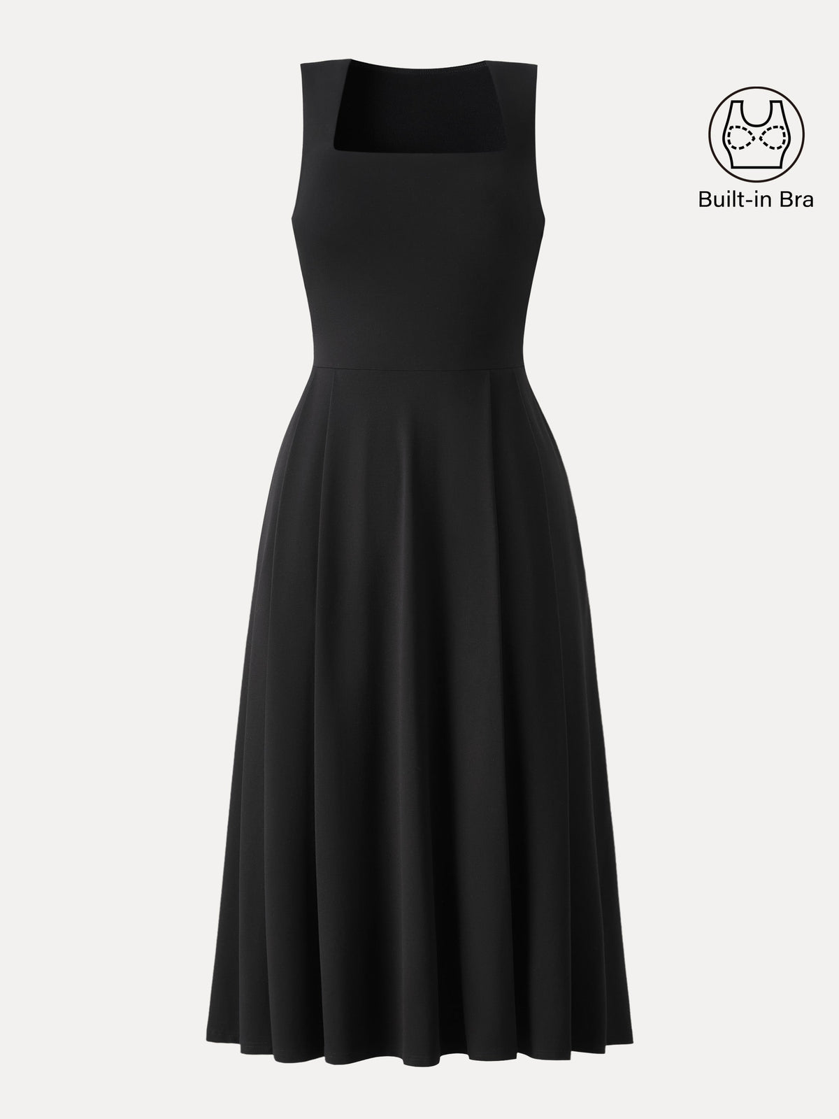 The Anytime Little Black Built-In Bra Dress with Pockets — original photo 6
