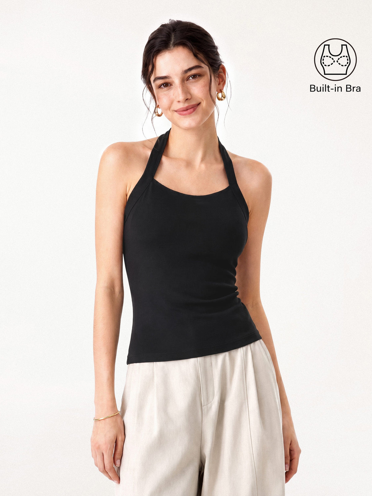 Sleek Halter Built-In Bra Top — original photo 7