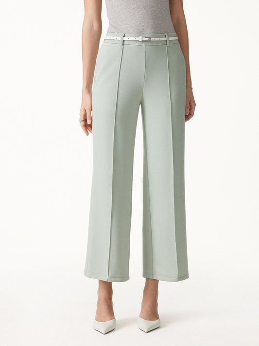 Lyocell Spacer Knit Cropped Flared Pants with Pockets — original photo 1
