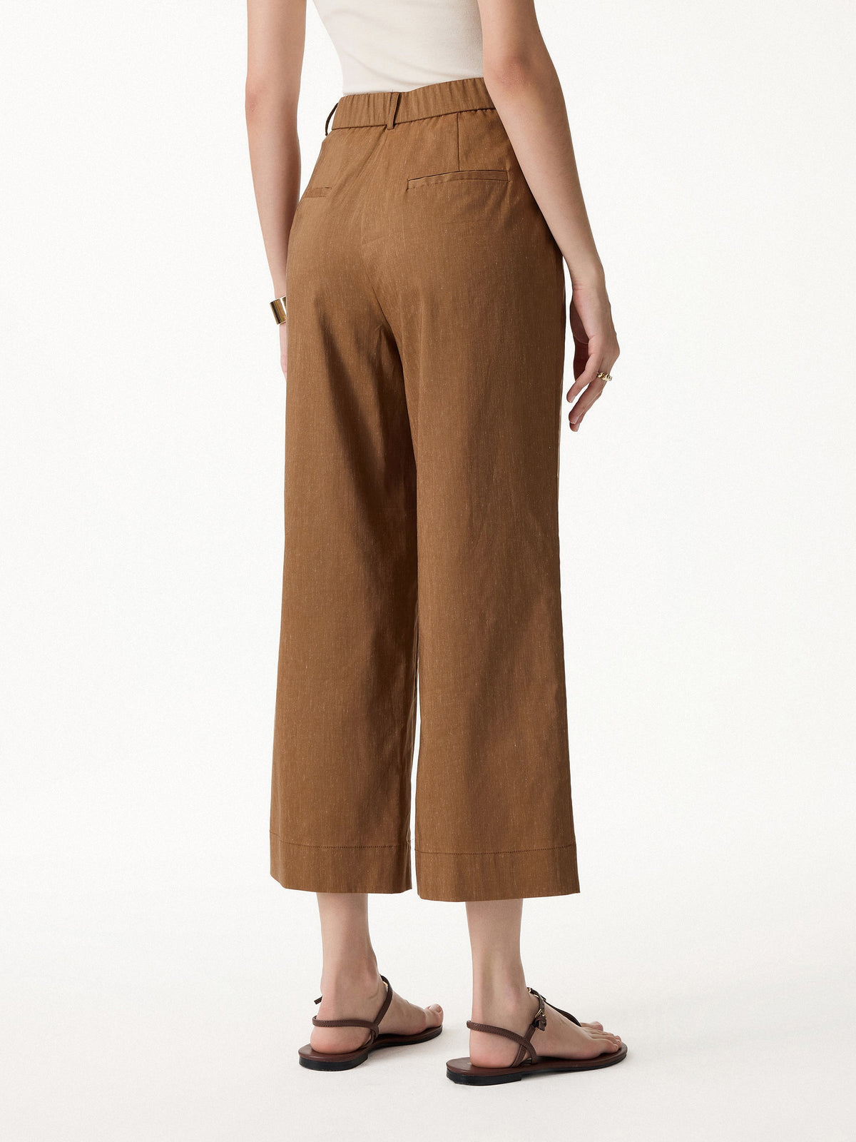 Linen Cropped Wide Leg Pants — original photo 4