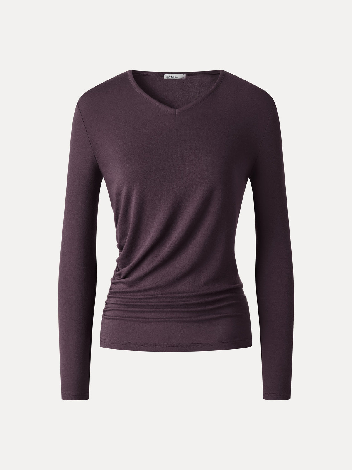 LiteWarm V-Neck Long Sleeve Ruched Top — original photo 18
