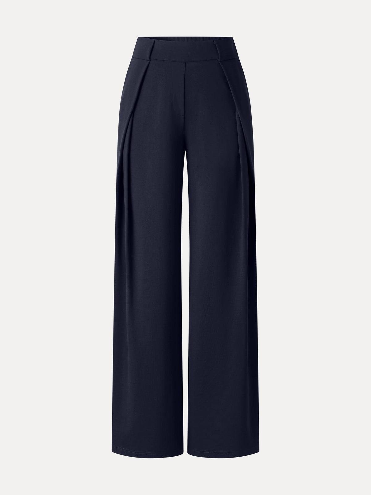 Ponte Mid-Rise  Wide-Leg Tuck Pants with Pockets — original photo 15