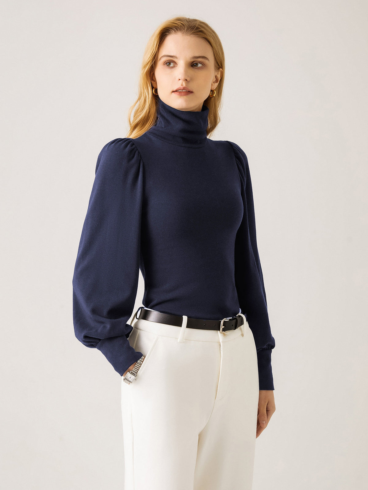 ProWarm Turtleneck Puff Sleeve Top — original photo 8