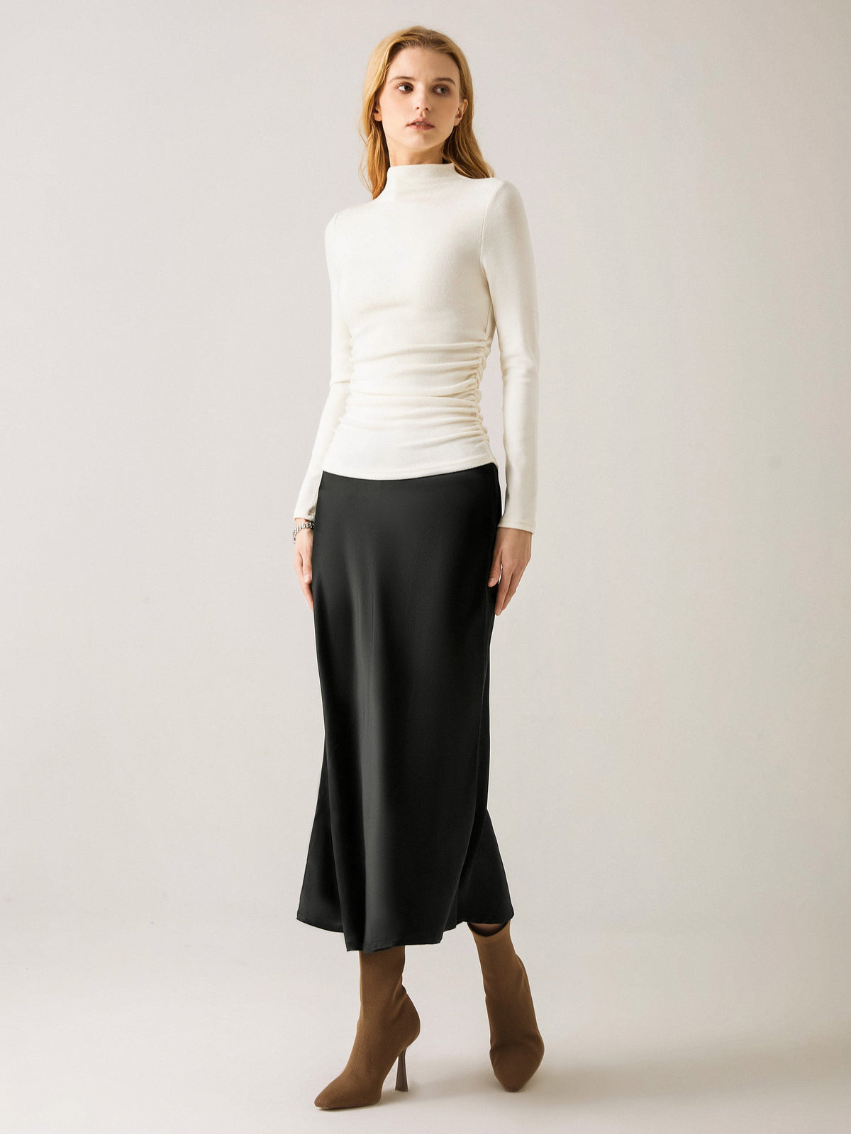 ProWarm Ruched Sides Mockneck Top — original photo 2