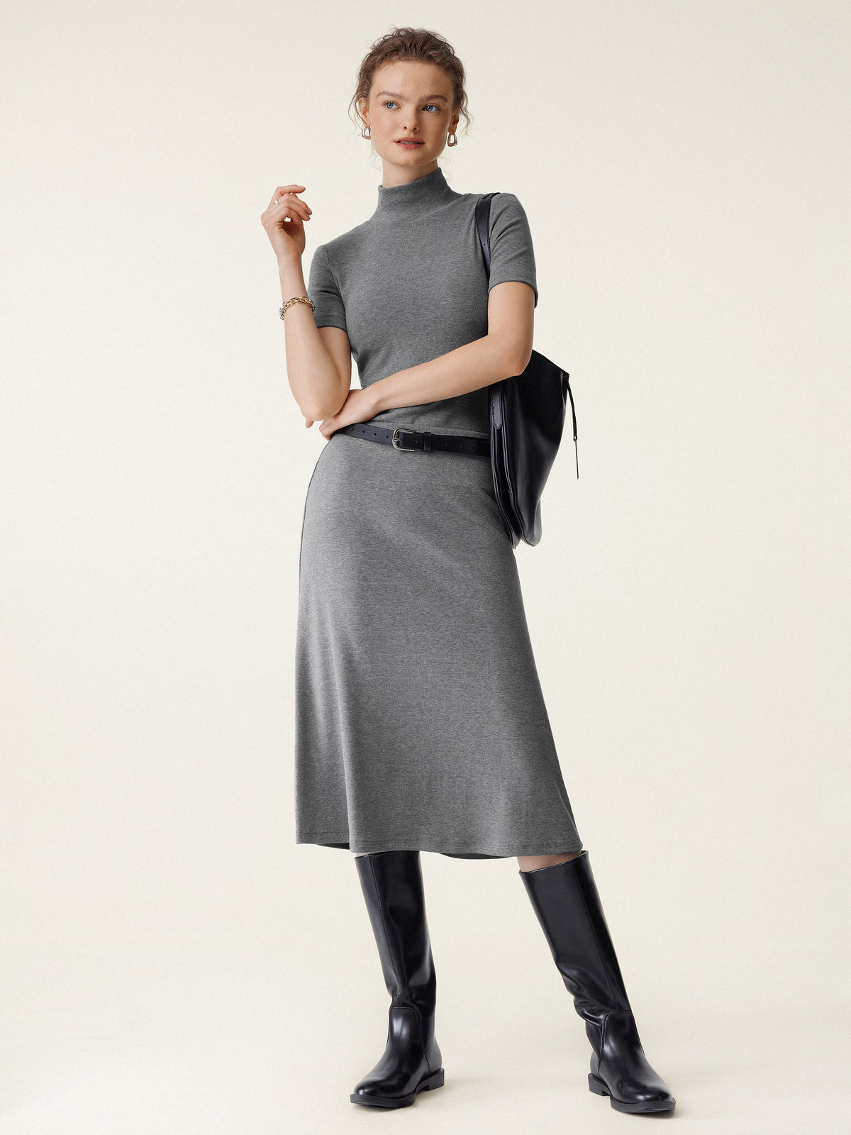 Soft Thermal Pull-On Midi Skirt — original photo 2