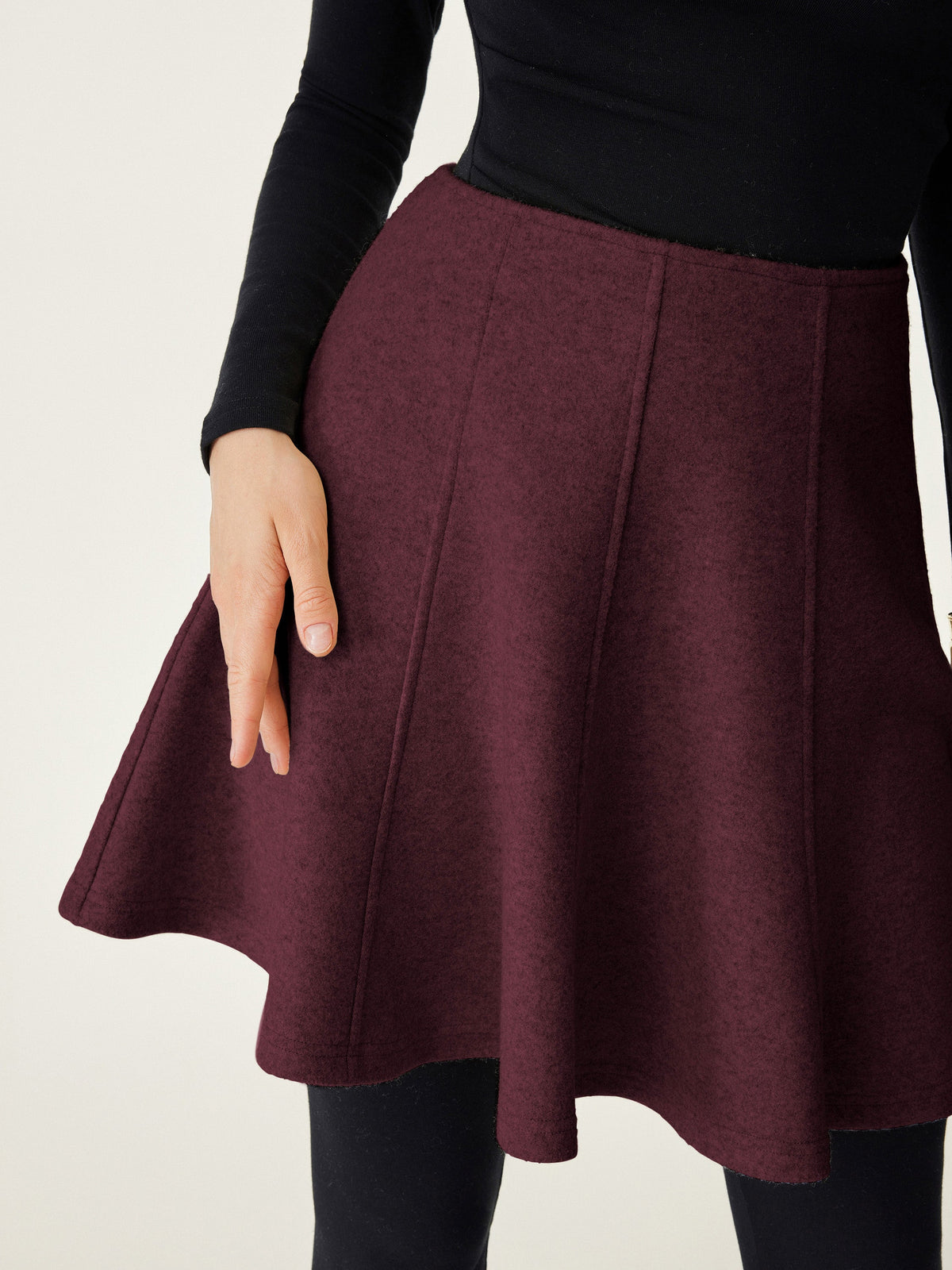 High Waisted Flare Hem Mini Skirt — original photo 12