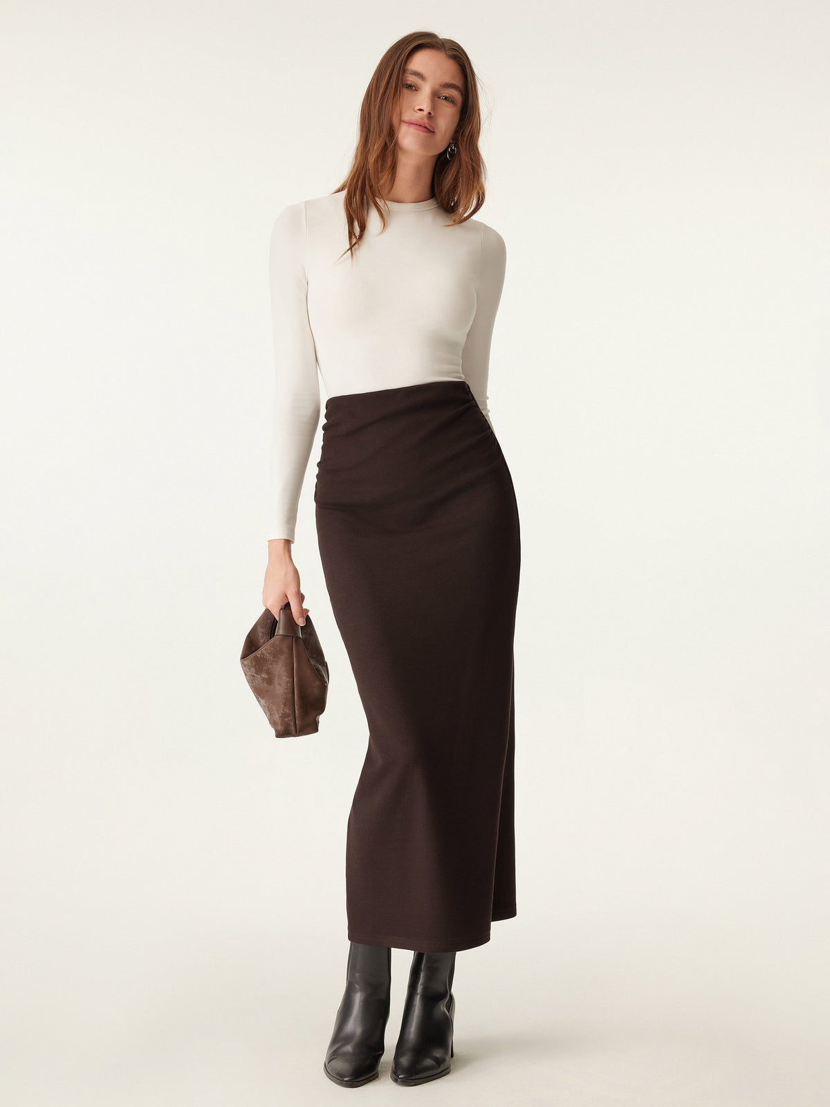 MaxWarm Ruched Side Pencil Maxi Skirt — original photo 8