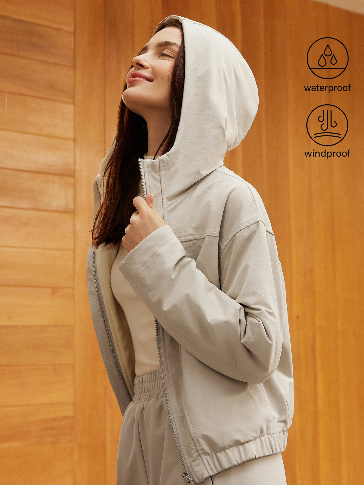 Water-Proof Fleece Reversable Hooded Jacket — original photo 5
