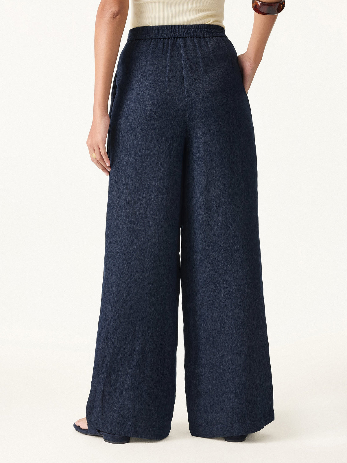 Breezy Linen-Like Mid Rise Wide Leg Pant with Pockets — original photo 12
