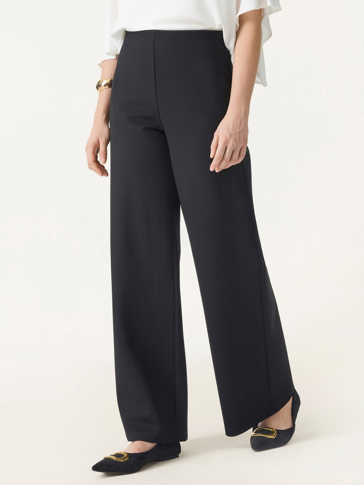 Ponte High-Rise Wide-Leg Pants with Pockets — original photo 3