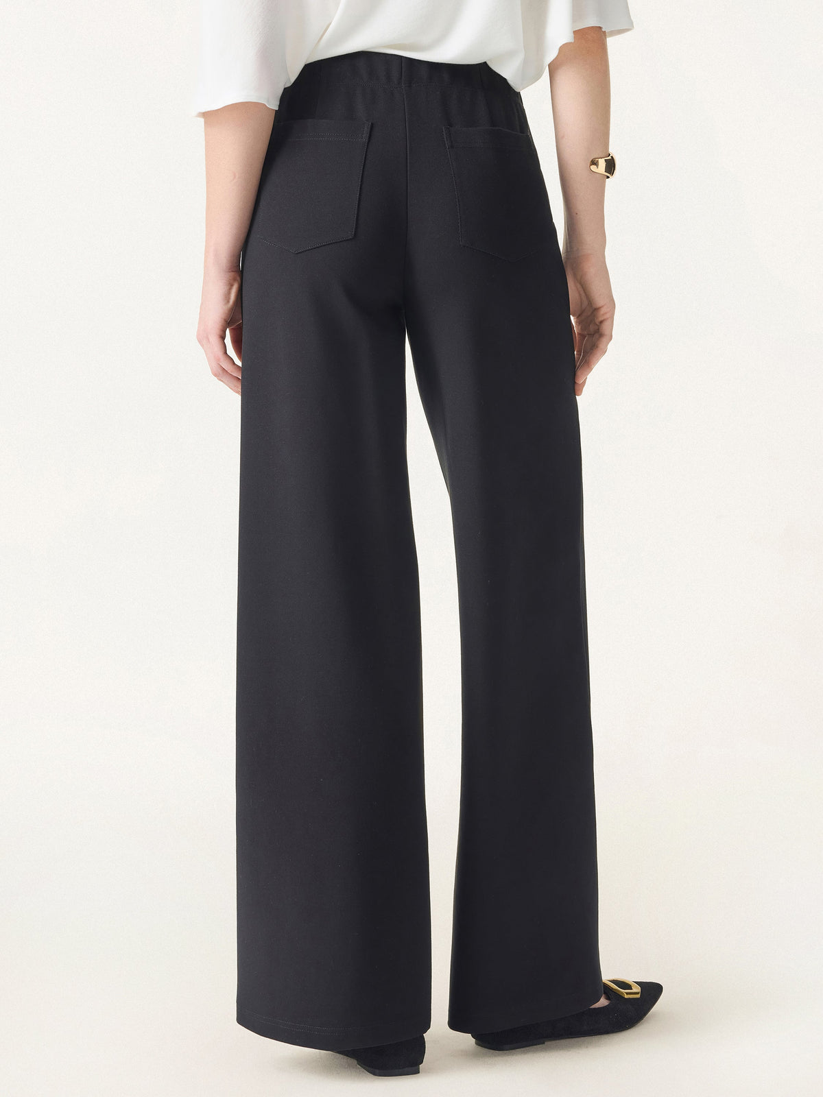 Ponte High-Rise Wide-Leg Pants with Pockets — original photo 4