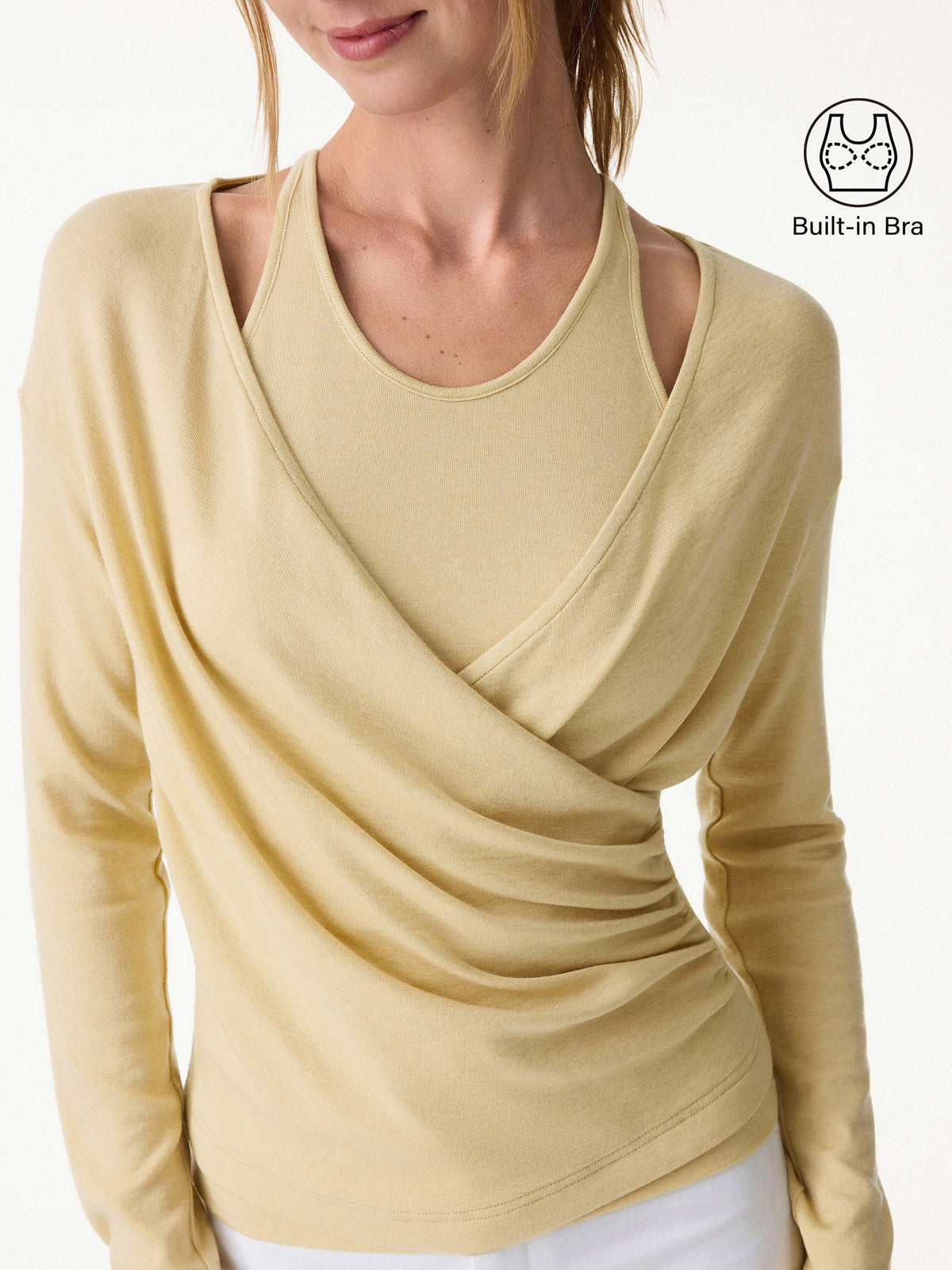 LiteWarm Two-Piece Set Cami with Surplice Built-In Bra Top — original photo 9