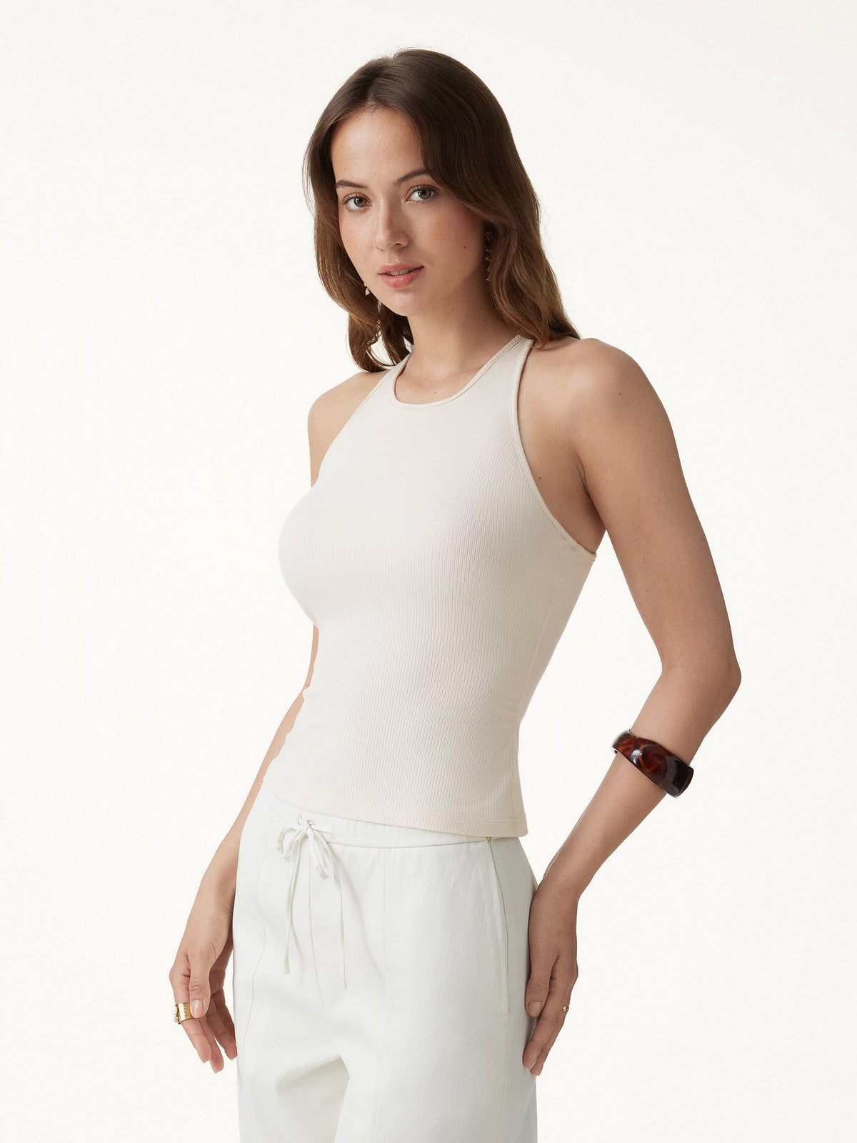 CoolTouch Ribbed Racer Back Built-In Bra Tank — original photo 6